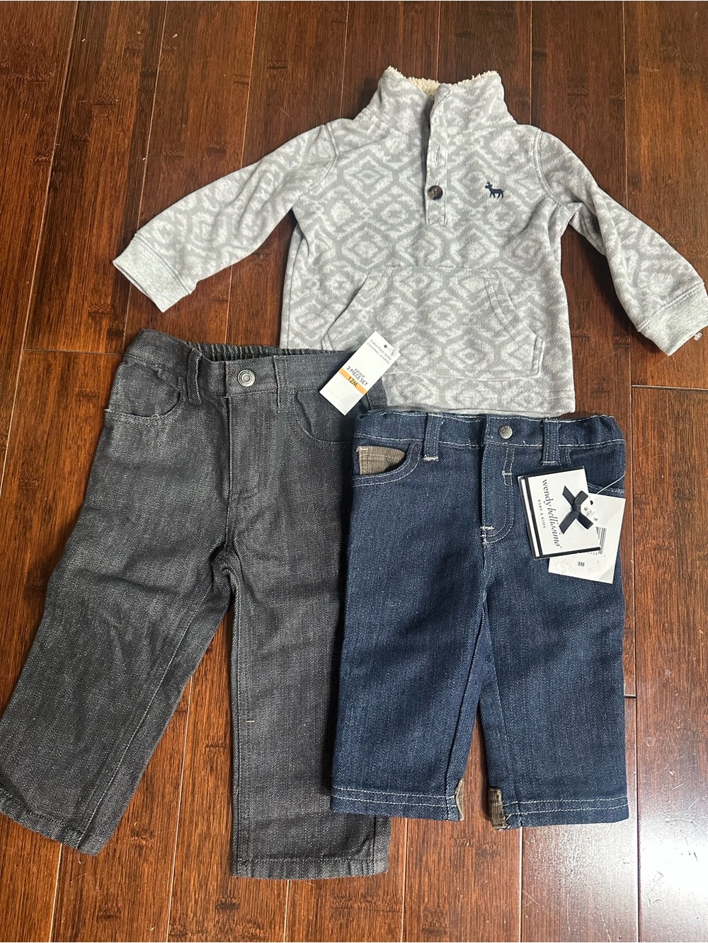 NWT Set of Baby Boy Fall Clothes 9-12 Months Calvin Klein Baby Belissimo Carter